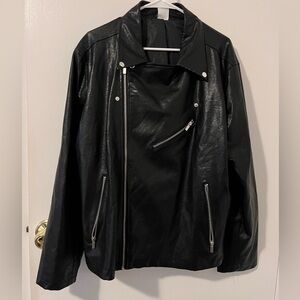 Spirit Halloween Men's Faux Leather 50s Greaser Jacket Costume Size Large
